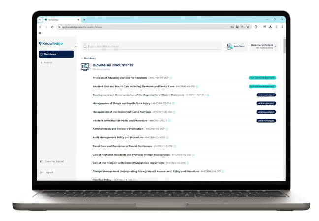 Laptop with Simplified Access to policies