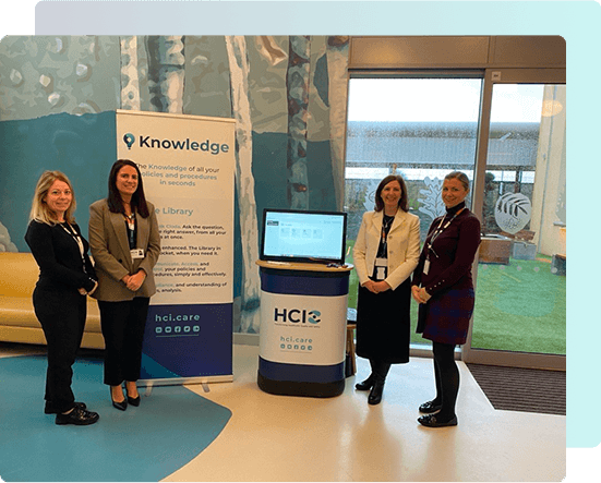 staff in linn dara at the launch of the knowledge library and cloda