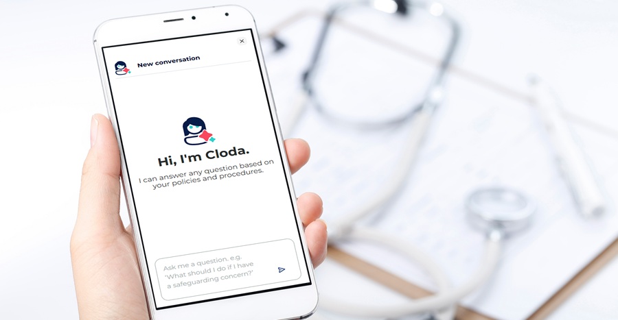 nurse holding mobile