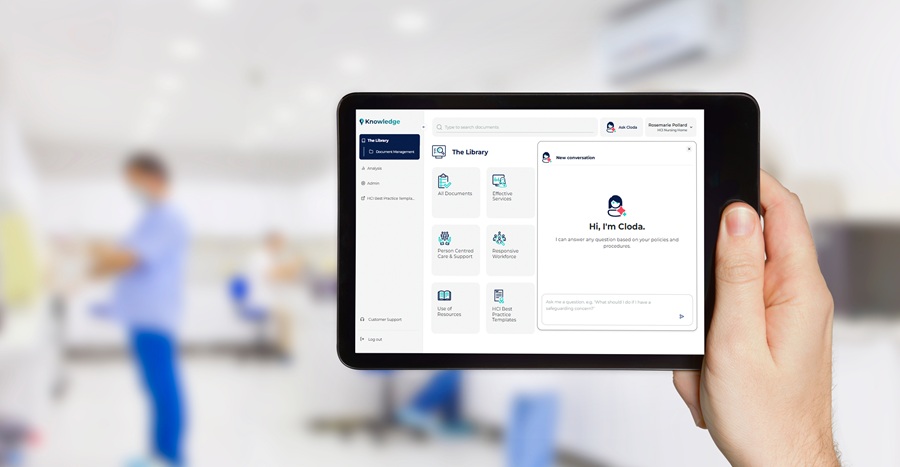 doctor holding tablet