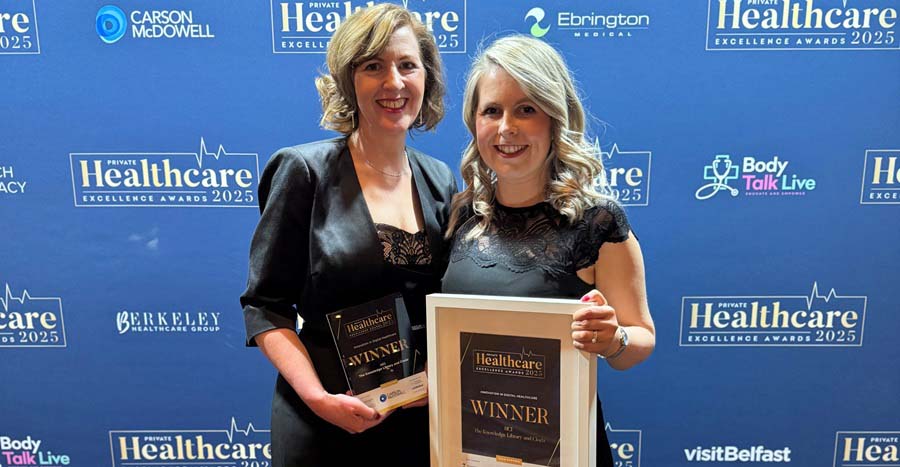 HCI wins innovation in digital healthcare award at the Private Healthcare Excellence Awards.